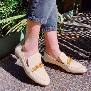 Tory Burch Leather Loafers with Horse-Head Strap